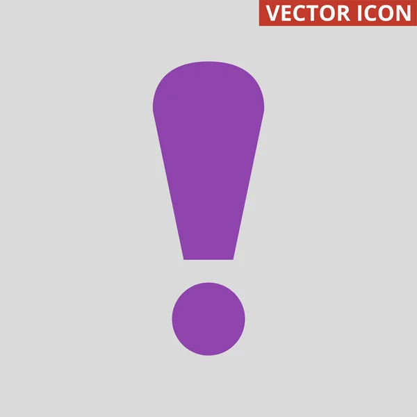 Attention icon on grey background. — Stock Vector