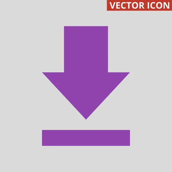 Stáhnout ikonu na šedém pozadí. — Stockový vektor