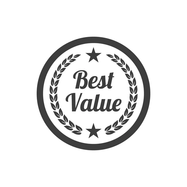 Best value label on white background. — Stock Vector