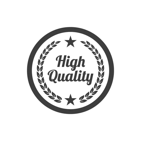 Label de qualité Hiqh sur fond blanc . — Image vectorielle