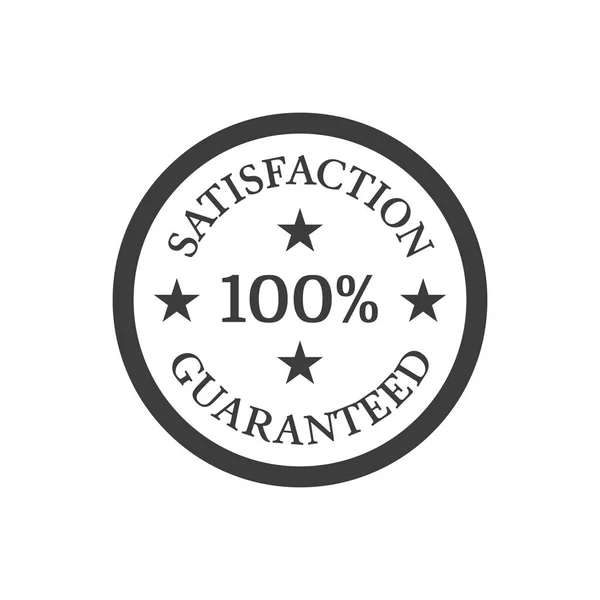 Satisfaction guaranteed badge on white background. — Stock Vector