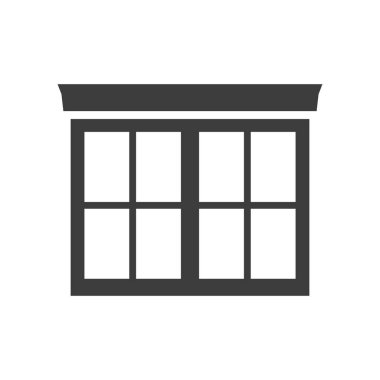 Beyaz arkaplanda pencere simgesi.