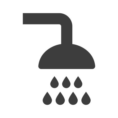 Duş simgesi beyaz arka plan üzerinde.