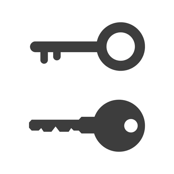 Iconos clave sobre fondo blanco . — Vector de stock