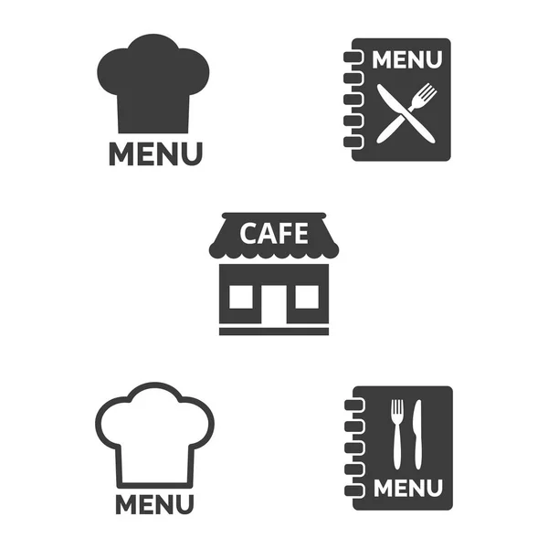 Iconos de menú de café sobre fondo blanco . — Vector de stock