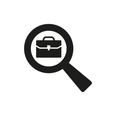 Search job icon on white background.