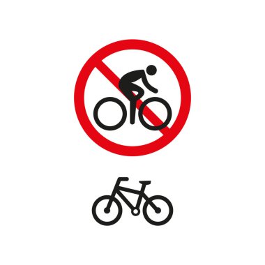 beyaz arka planda bisiklet işareti yok.