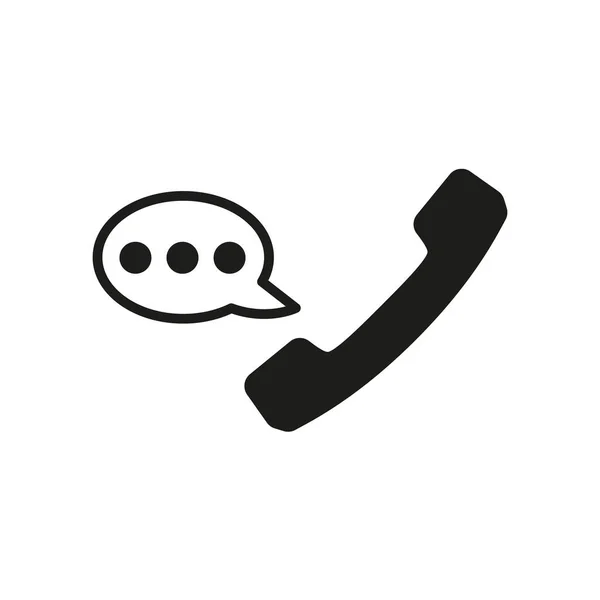 Phone Conversation Icon White Background Vector Illustration — Stock Vector