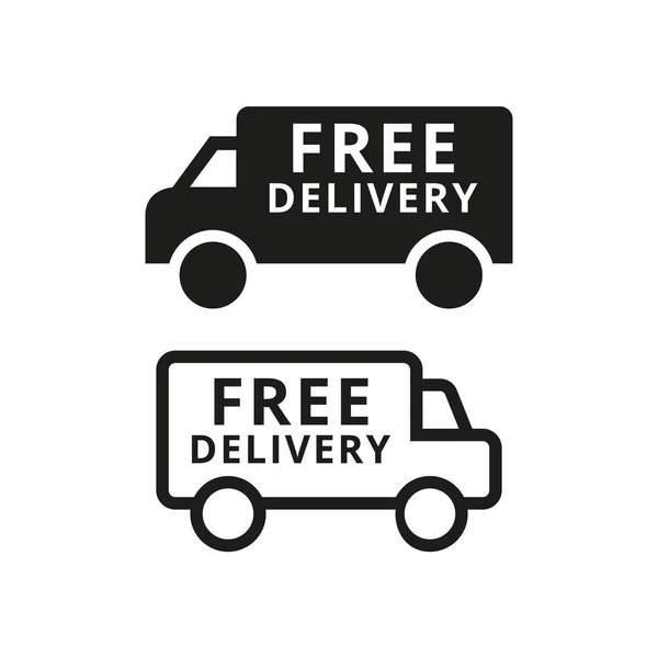 Free Delivery Icon White Background Vector Illustration — Stock Vector