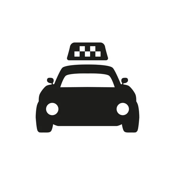 Taxipictogram Witte Achtergrond Vectorillustratie — Stockvector