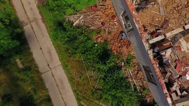 Förstöra radioaktiva byggnad i Pripyat. — Stockvideo