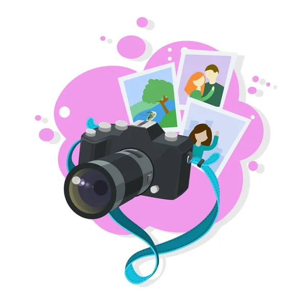 Black photo camera — Stock Vector