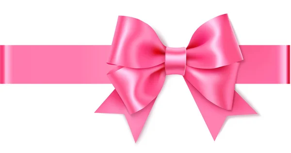 Beautiful pink bow — Stock Vector