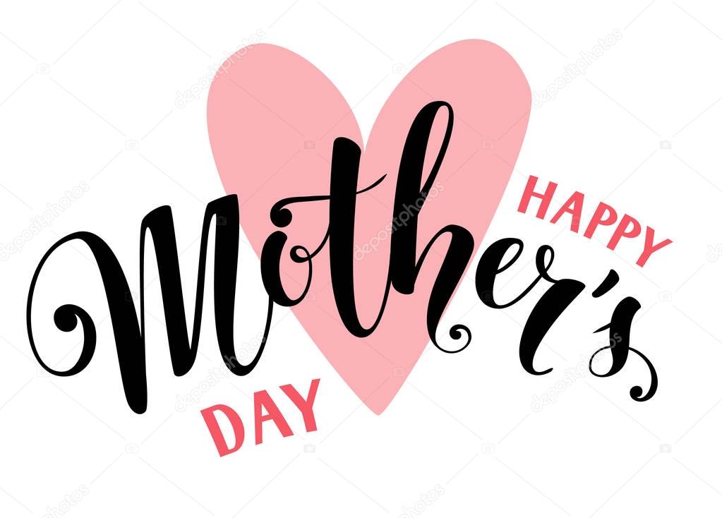 Happy mother's day lettering