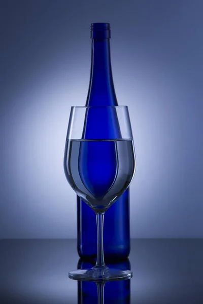 Bottle & wine glass — Stock Photo, Image