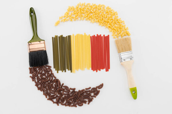 Colorful macaroni italian pasta