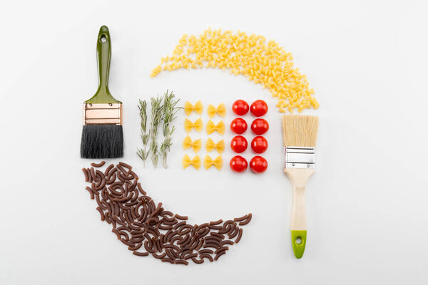 Colorful macaroni italian pasta