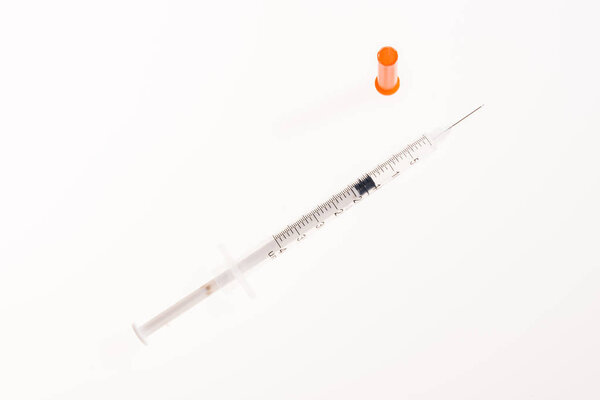 Insulin syringe for diabetes