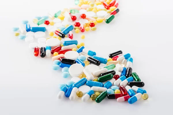 Arrow made of medical pills — Stock Photo, Image