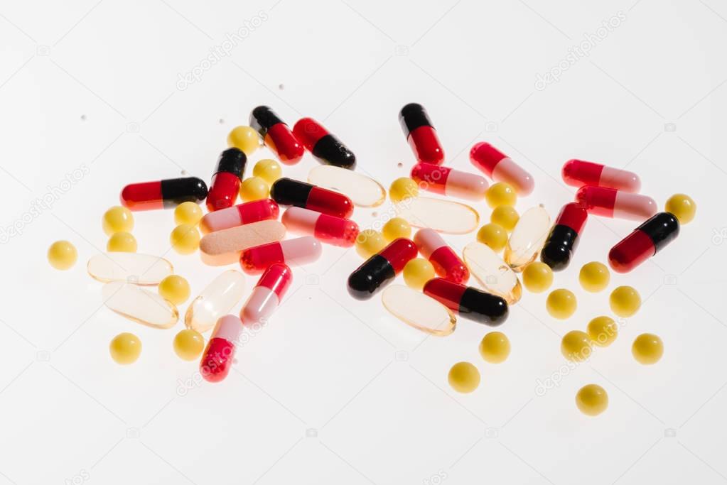 Pile of colorful pills