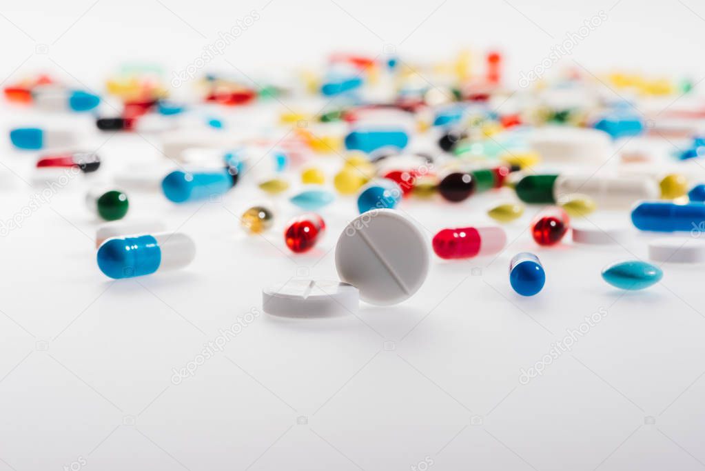 Pile of colorful pills