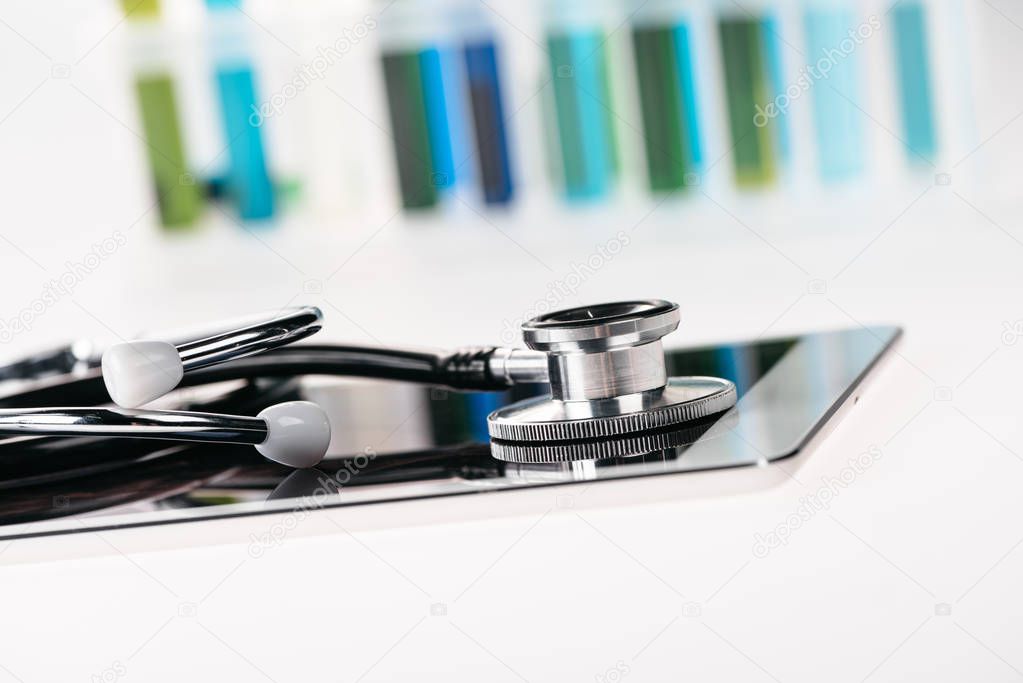 stethoscope and digital tablet
