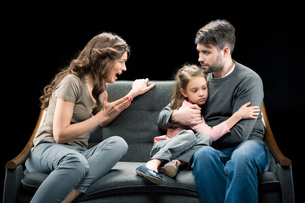 Family having conflict    