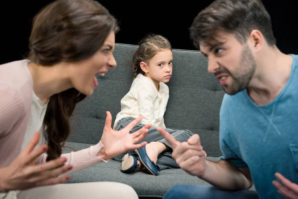 Familia teniendo conflicto — Foto de Stock