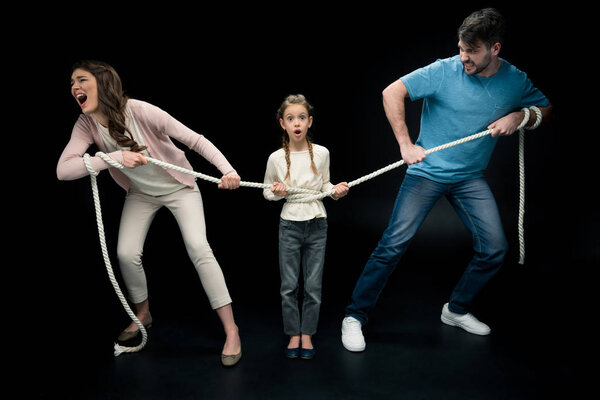 daughter with young parents
