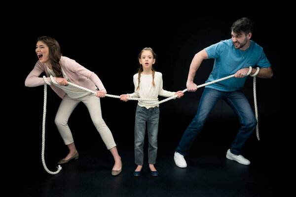 daughter with young parents