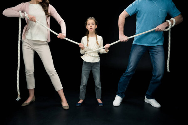 daughter with young parents