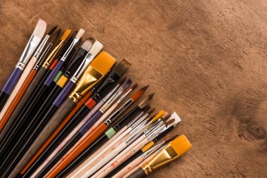 Various paintbrushes collection clipart