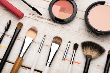 brushes and decorative cosmetics clipart