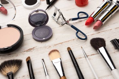 brushes and decorative cosmetics clipart