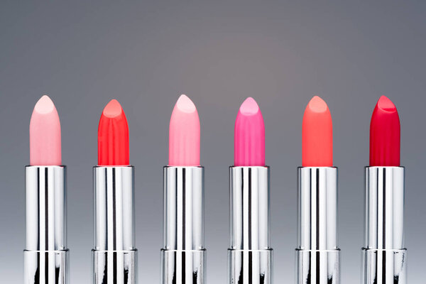 Set of fashionable lipsticks