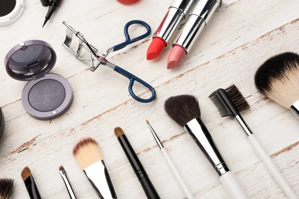 Brushes and decorative cosmetics — Stock Image Brushes and decorative cosmetics Stock Photo