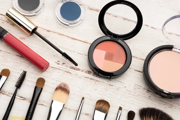 Brushes and decorative cosmetics — Stock Image Brushes and decorative cosmetics Stock Picture
