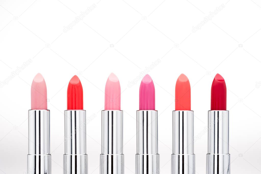 Set of fashionable lipsticks