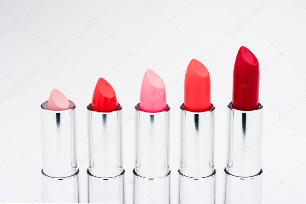 Set of fashionable lipsticks