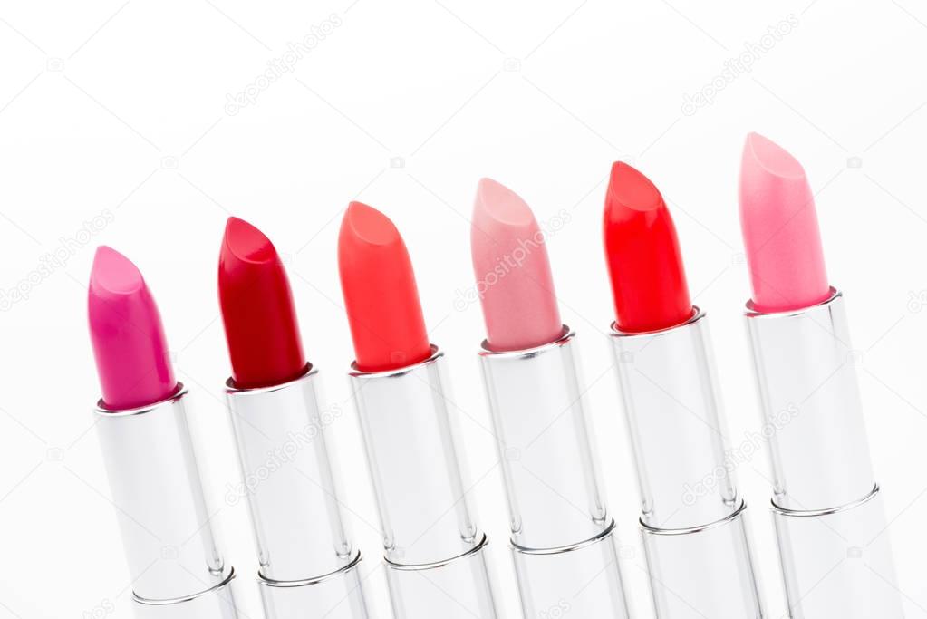 Set of fashionable lipsticks