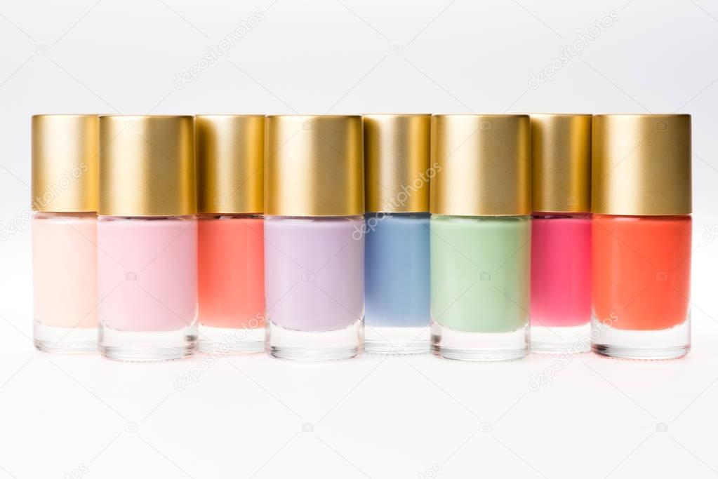 colorful nail polishes