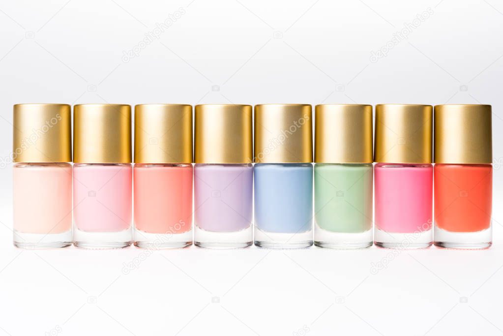 colorful nail polishes