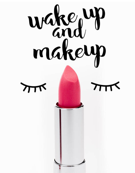 Открытая розовая помада
