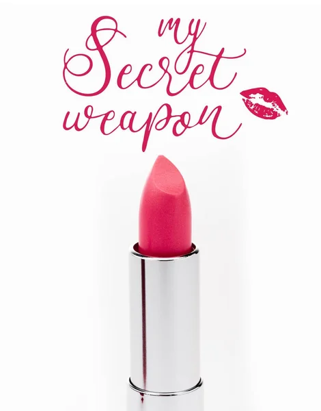 Buka lipstik merah muda Stok Foto Bebas Royalti