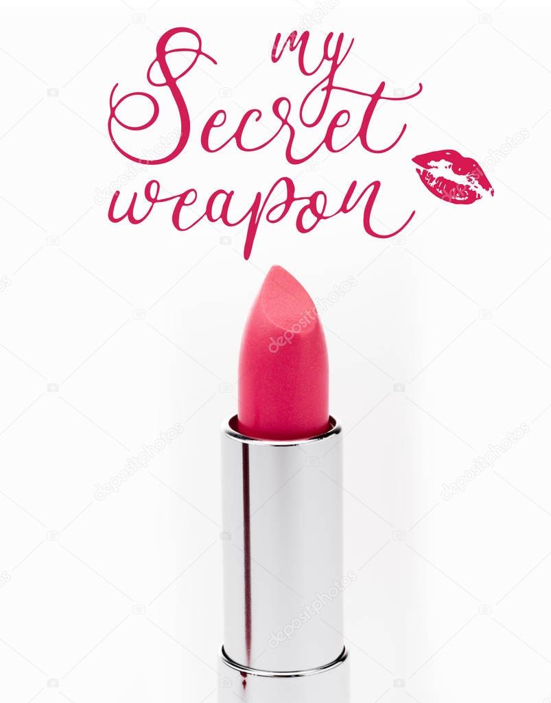 Open pink lipstick