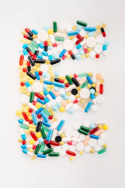 Carta de las píldoras médicas - foto de stock