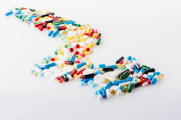 Flèche faite de pilules médicales — Photo de stock
