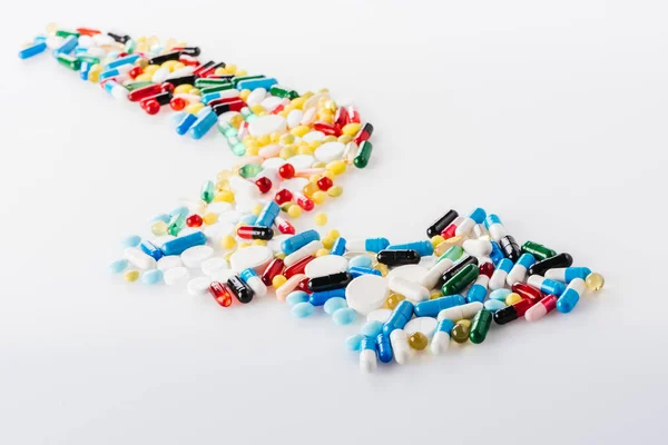 Arrow made of medical pills — Stock Photo