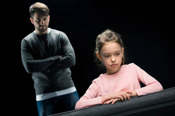 Vater und Tochter streiten — Stockfoto