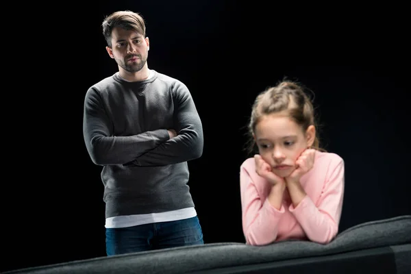 Vater und Tochter streiten — Stockfoto